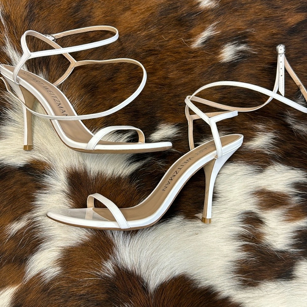 Stuart Weitzman Merinda Heel In White